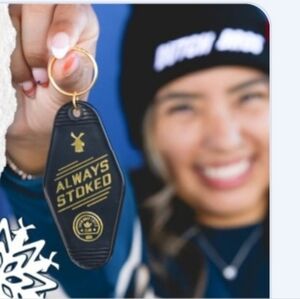 NEW Dutch Bros Keychain Dutch Bros Coffee Club  "Always Stoked"